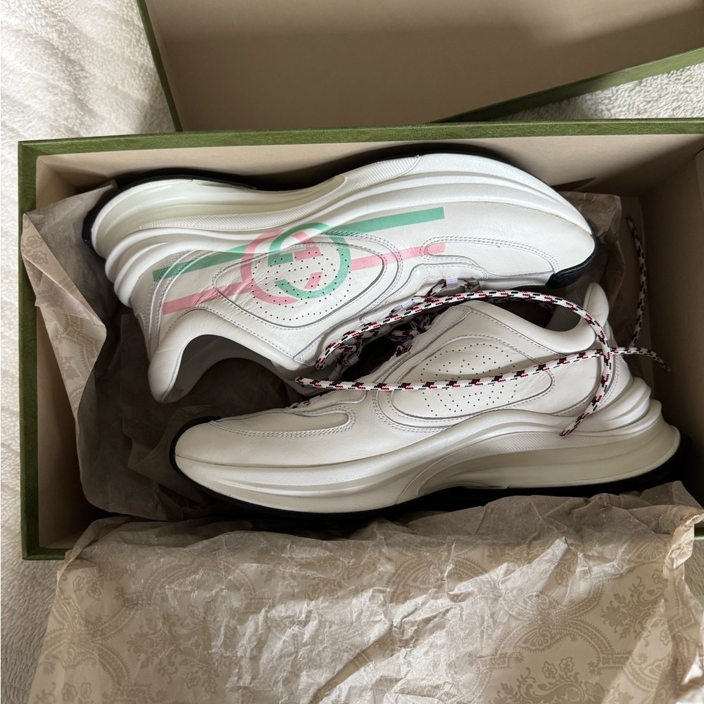 Gucci White and Pink Women's Sneakers